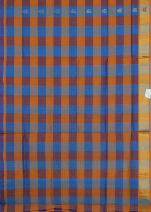 Multi-color handloom venkatagiri cotton saree