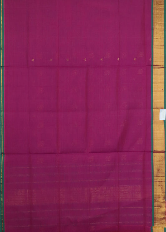 Dark pink color handloom venkatagiri cotton saree