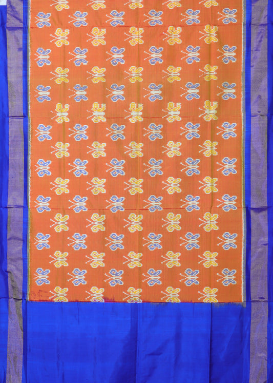 Multi-shade color handloom rajkot silk saree