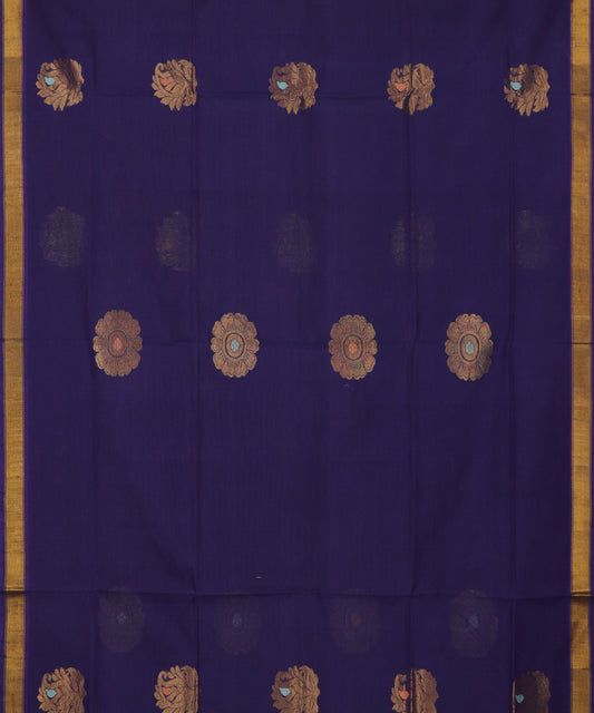 Irish purple handloom Rajahmundry fancy cotton saree