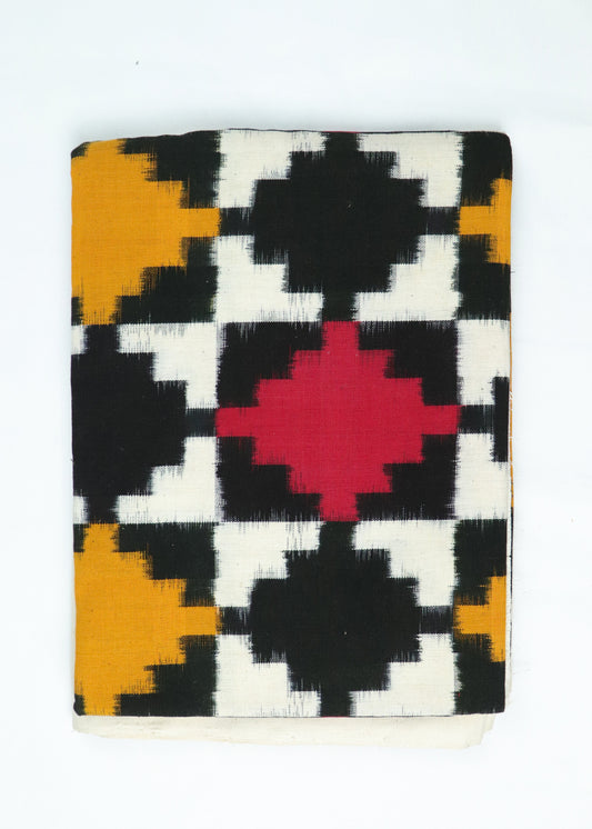 Multi-color handwoven ikat single cot bedsheet