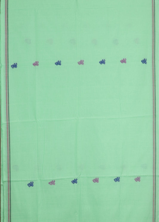 Mint green color gollabhama cotton saree