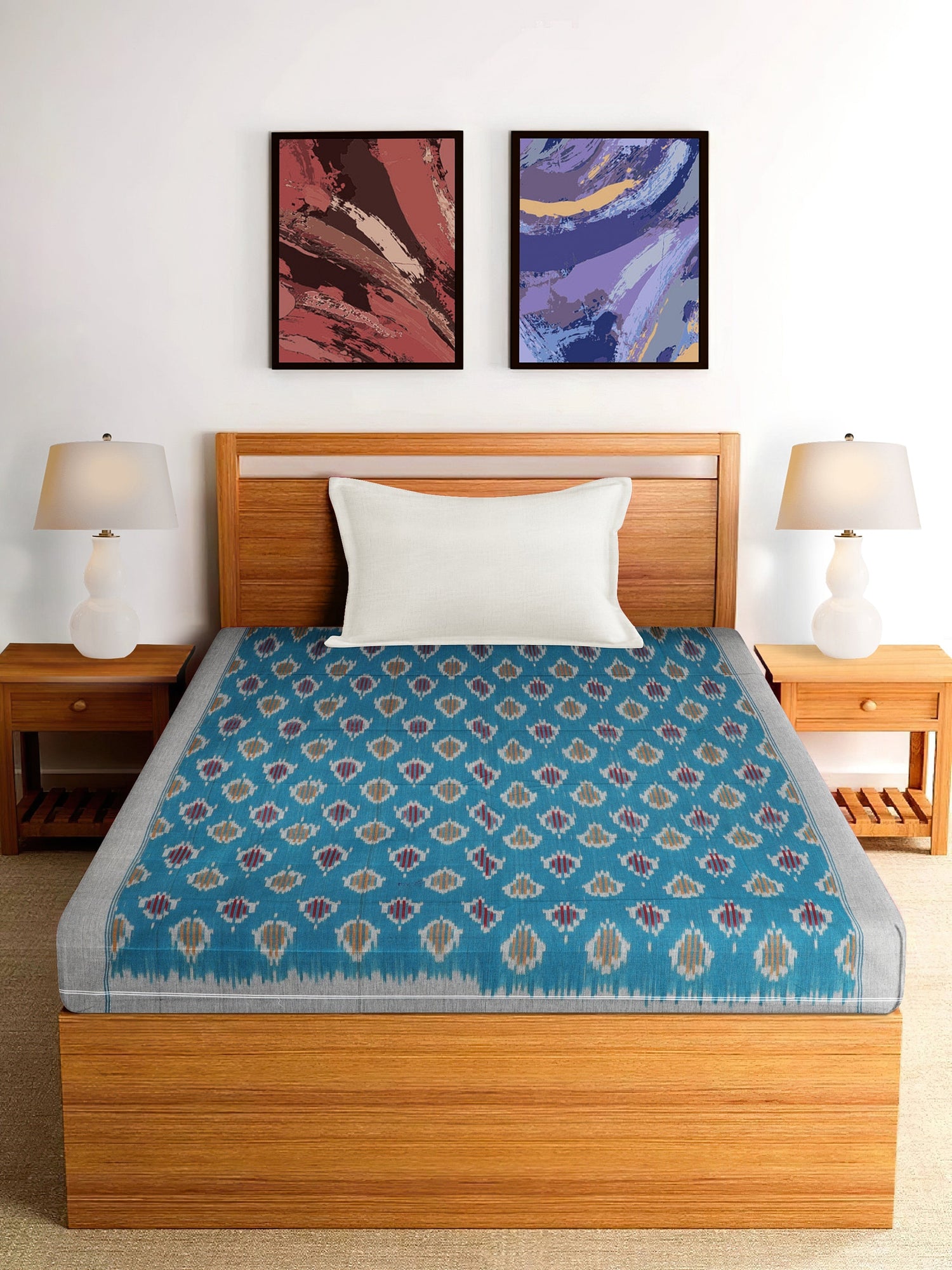 Pochampally single cot cotton bedsheet