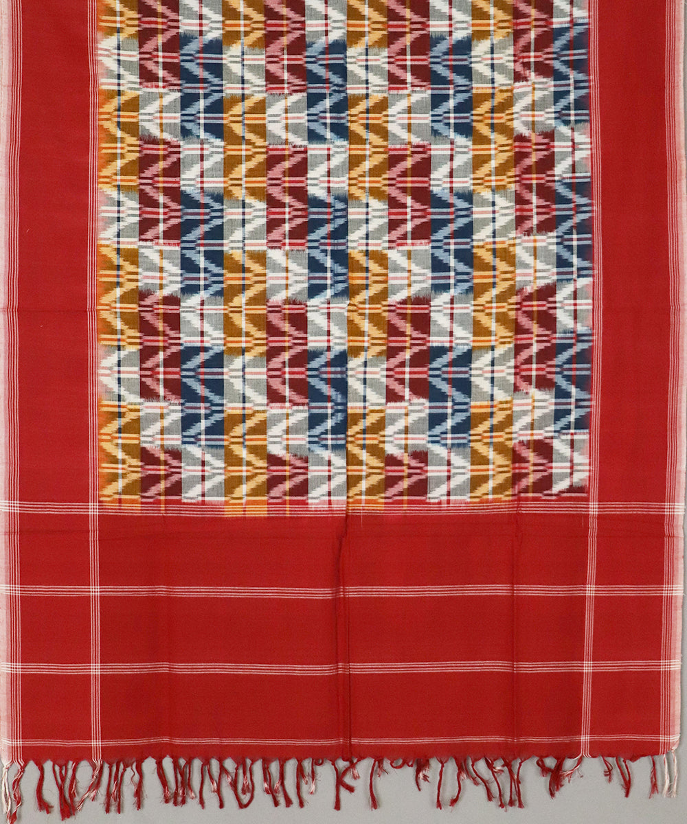 Multi-color handloom pochampally dupatta