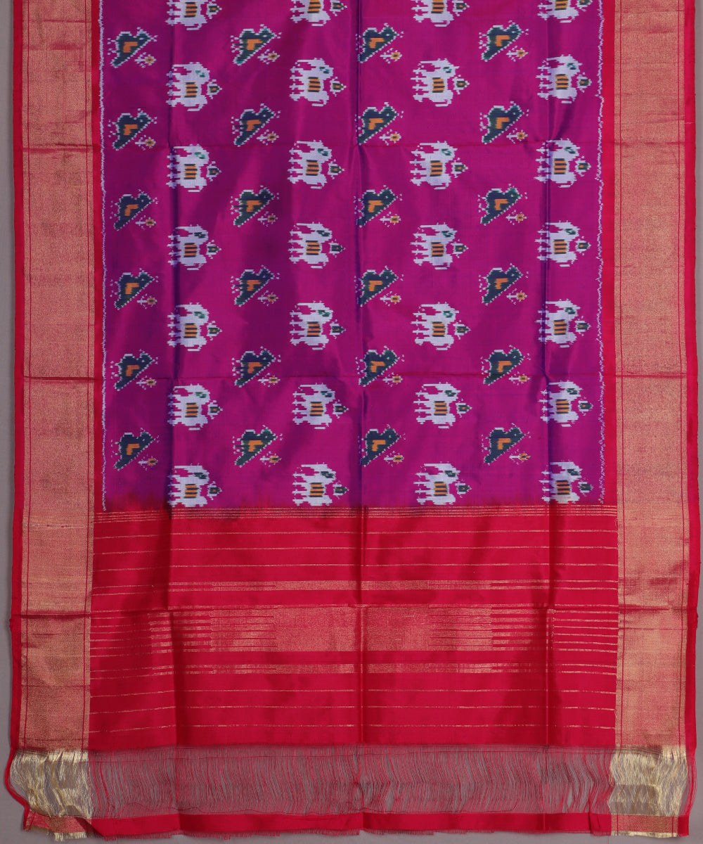 Lollipop violet handloom silk dupatta