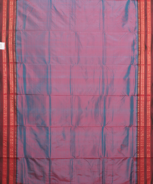 Multi-shade handloom Narayanpet silk saree