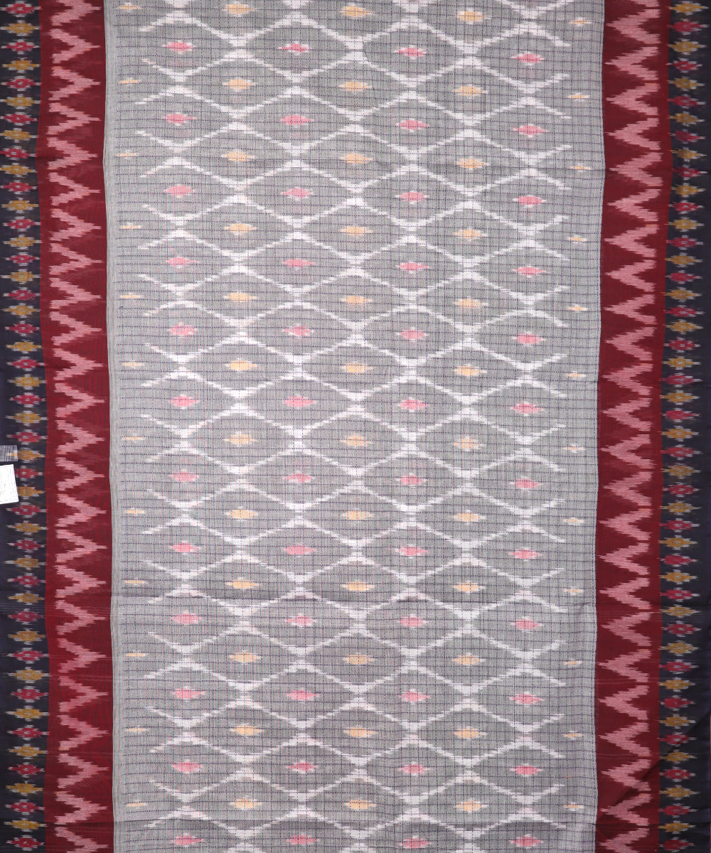 Pigeon blue color pochampally mercerised muthyampet cotton saree