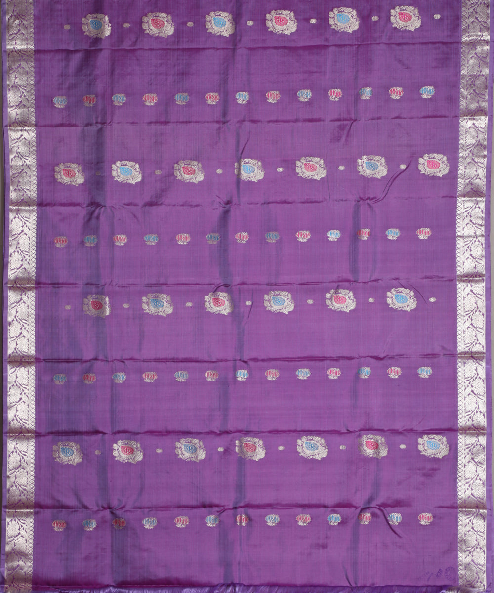 Amethyst violet handloom pitambari silk saree