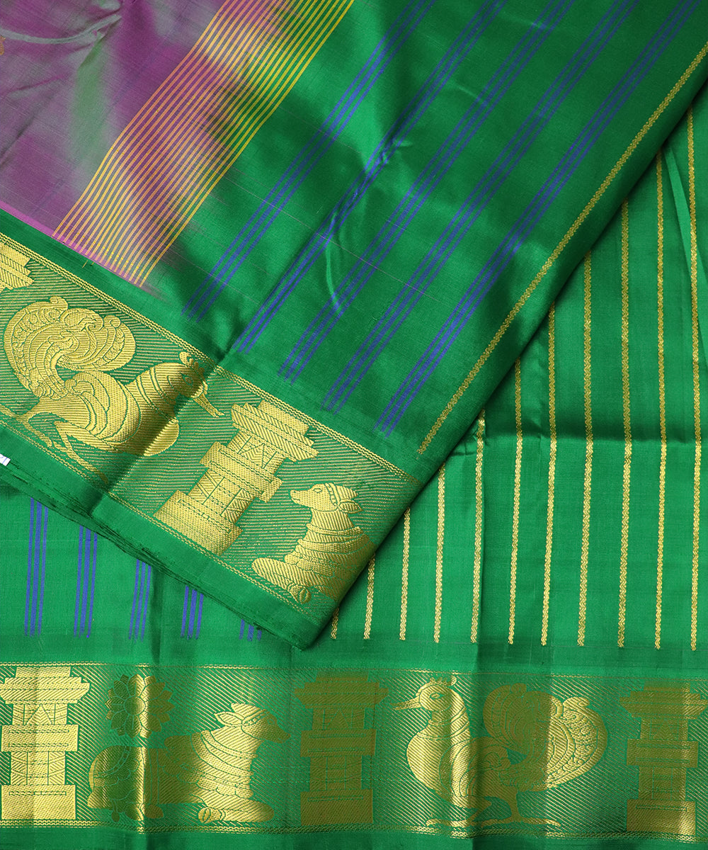 Multi-shade handloom ramappa silk saree