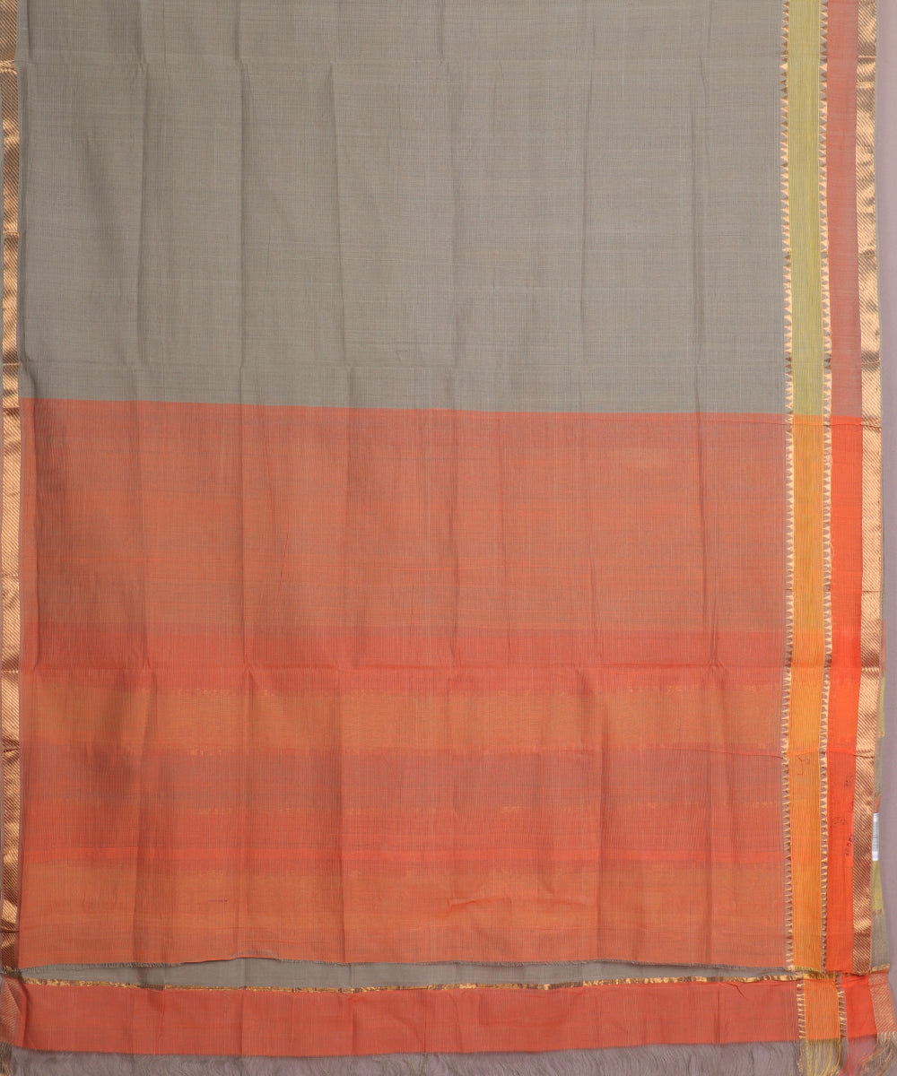 Seal gray color handloom mangalagiri cotton saree