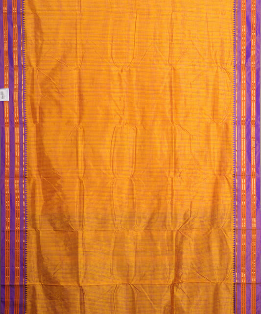 Apricot orange color handloom Narayanpet silk saree