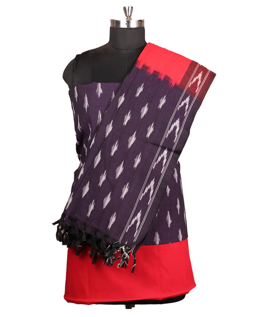Eggplant violet color handloom pochampally punjabi suit