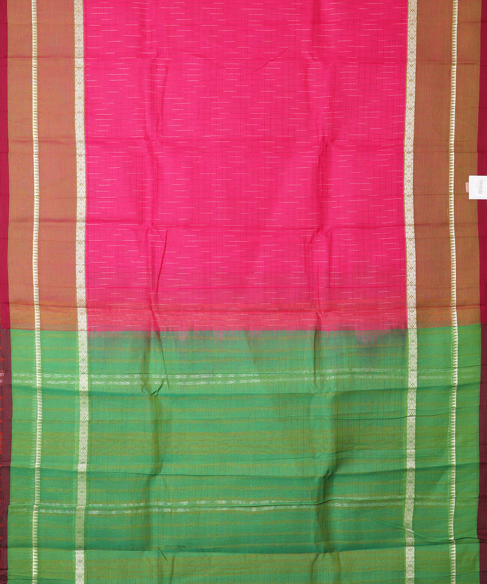 Magenta color handloom narayanpet cotton saree