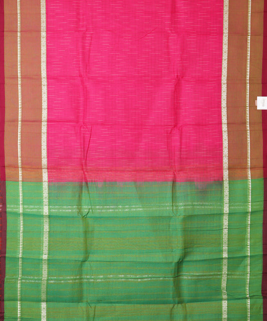 Magenta color handloom narayanpet cotton saree