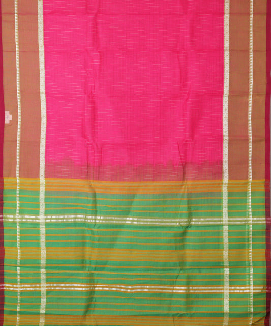 Magenta color handloom narayanpet cotton saree