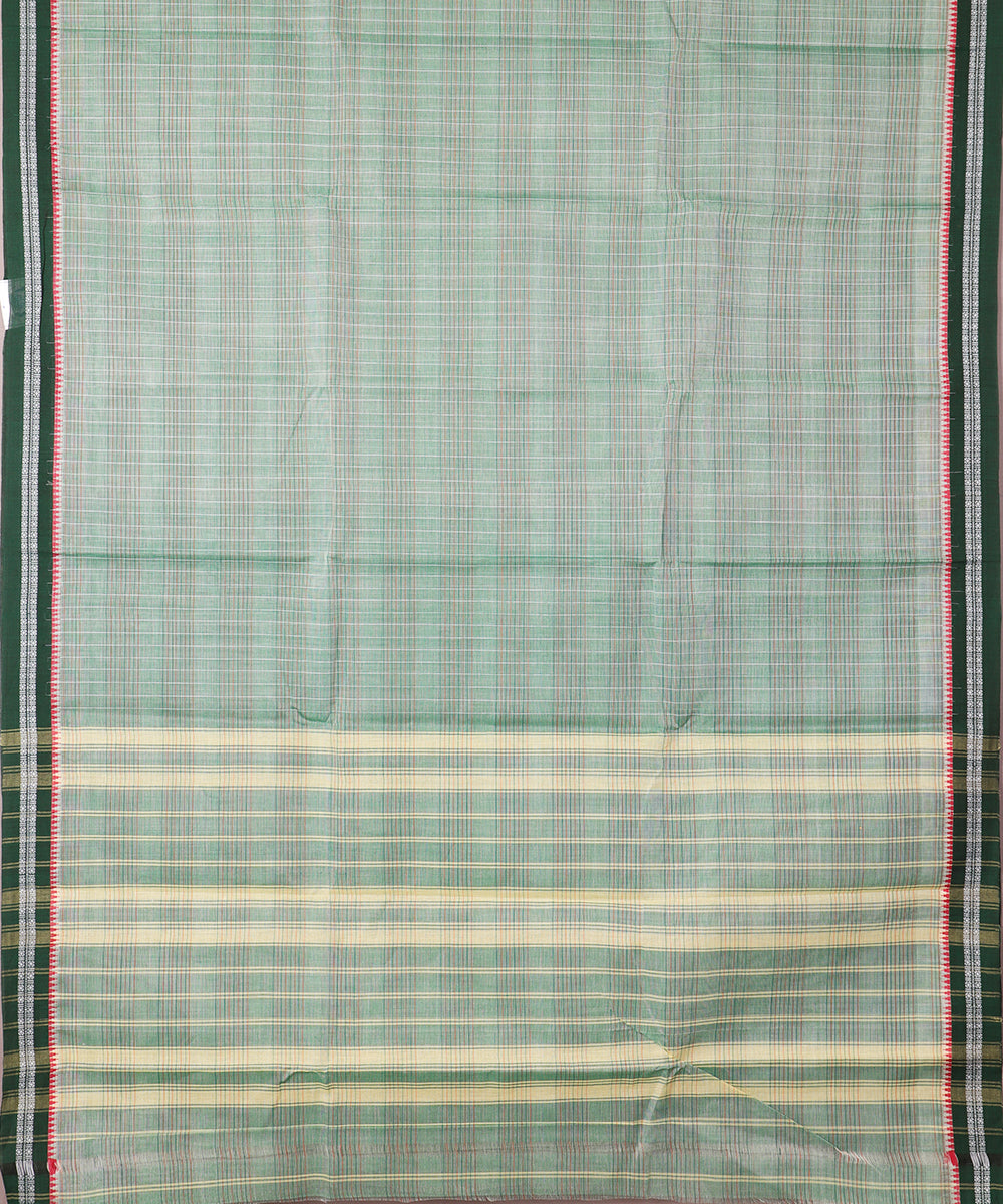 Emerald green color handloom narayanpet cotton saree