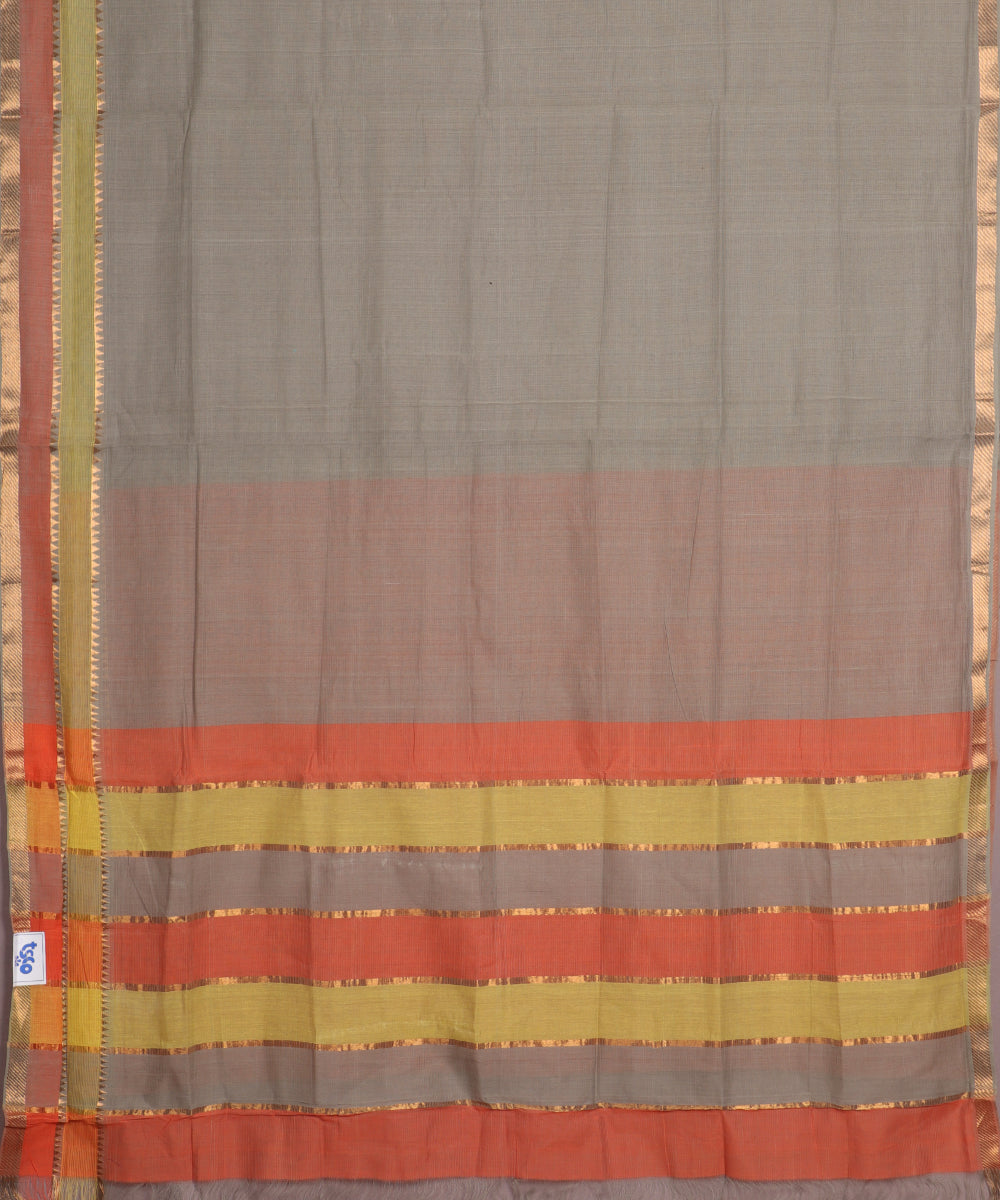 Seal gray color handloom mangalagiri cotton saree