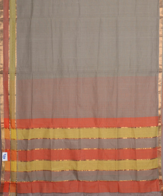 Seal gray color handloom mangalagiri cotton saree