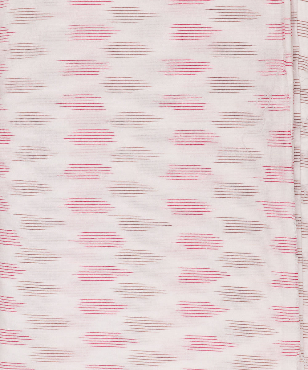 Half-white color handloom pochampally cotton material