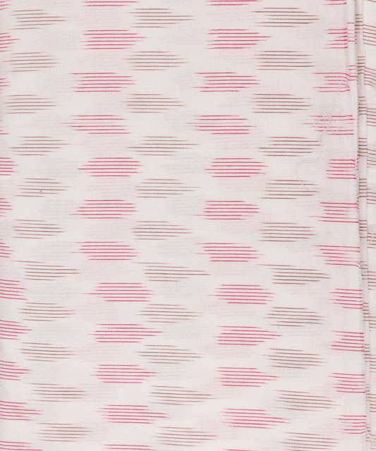 Half-white color handloom pochampally cotton material