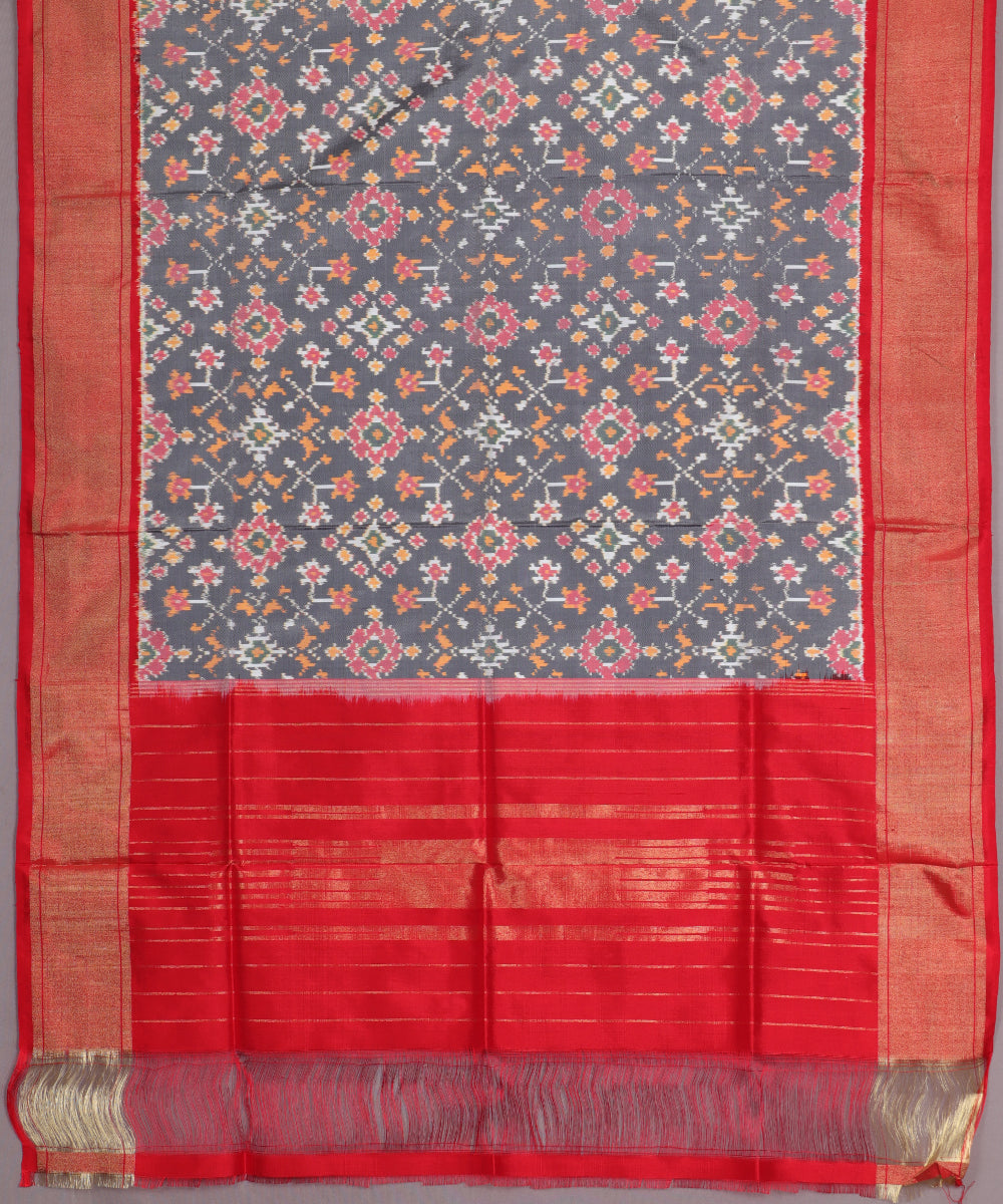 Multi-shade handloom silk dupatta