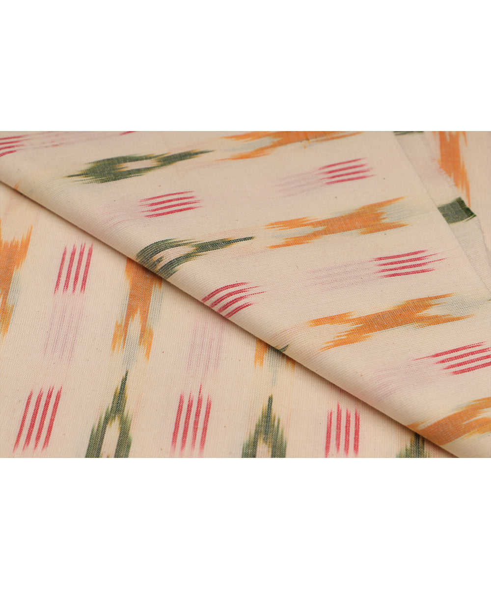 Peach color handloom pochampally cotton material
