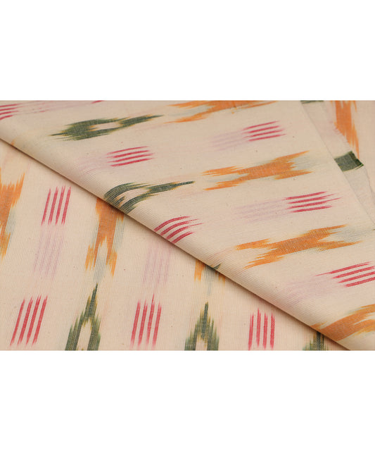 Peach color handloom pochampally cotton material