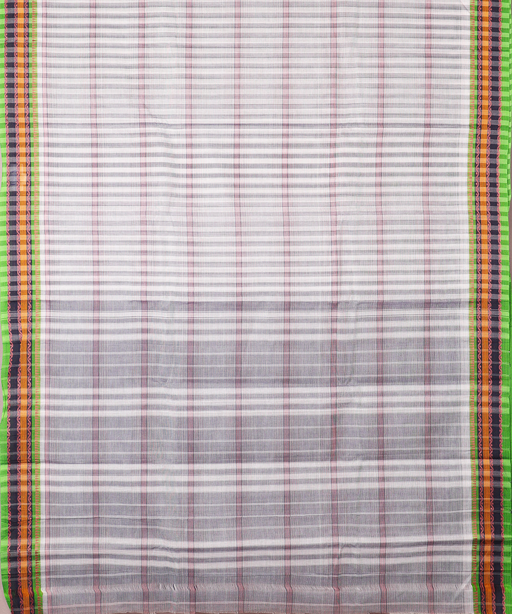 Cream color handloom narayanpet cotton saree