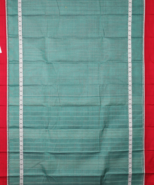 Jungle green color handloom narayanpet cotton saree