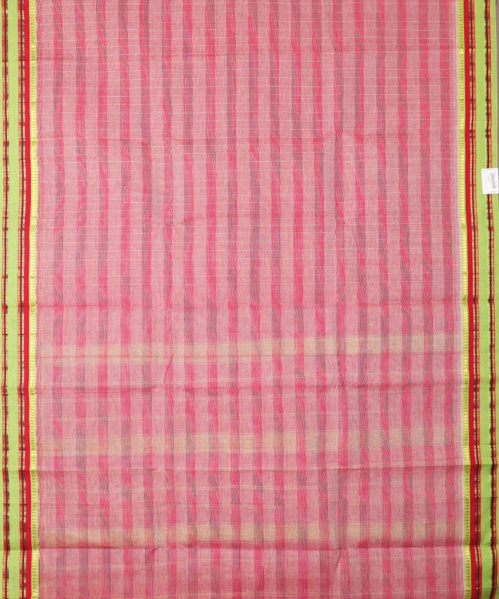 Mulberry color handloom narayanpet cotton saree