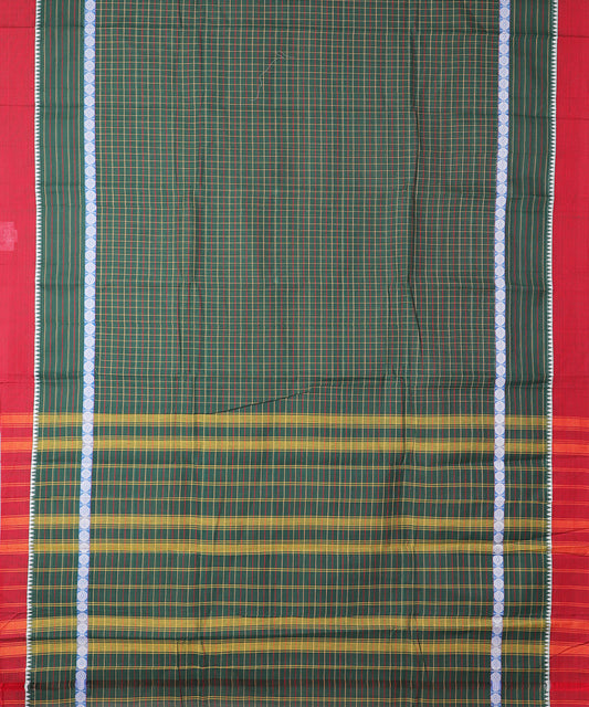 Sacramento green color handloom narayanpet cotton saree