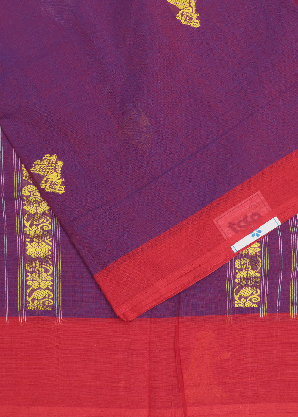 Grape violet color gollabhama cotton saree