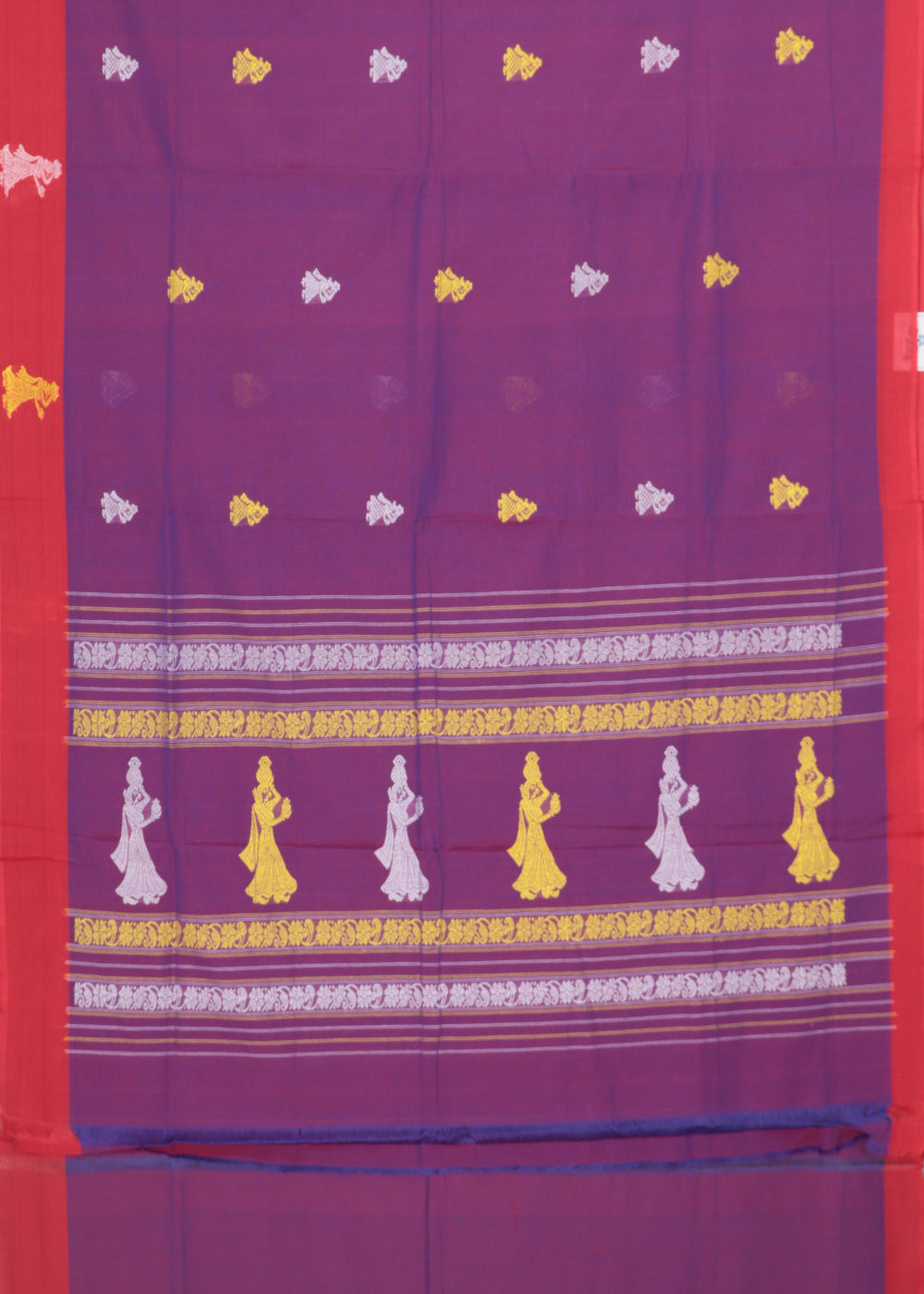 Grape violet color gollabhama cotton saree