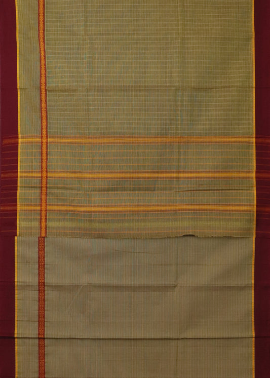 Coffee brown color handloom narayanpet cotton saree