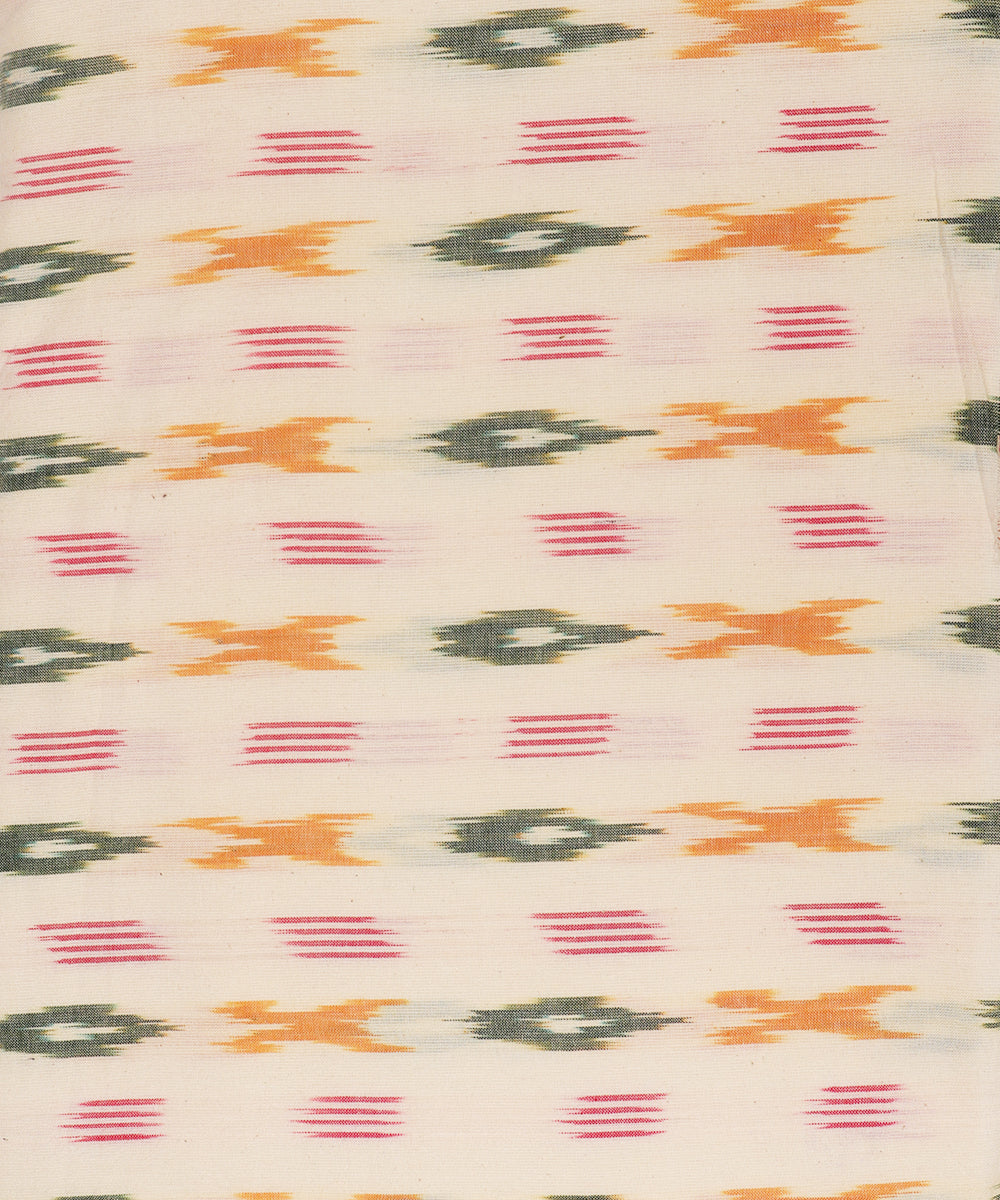 Peach color handloom pochampally cotton material