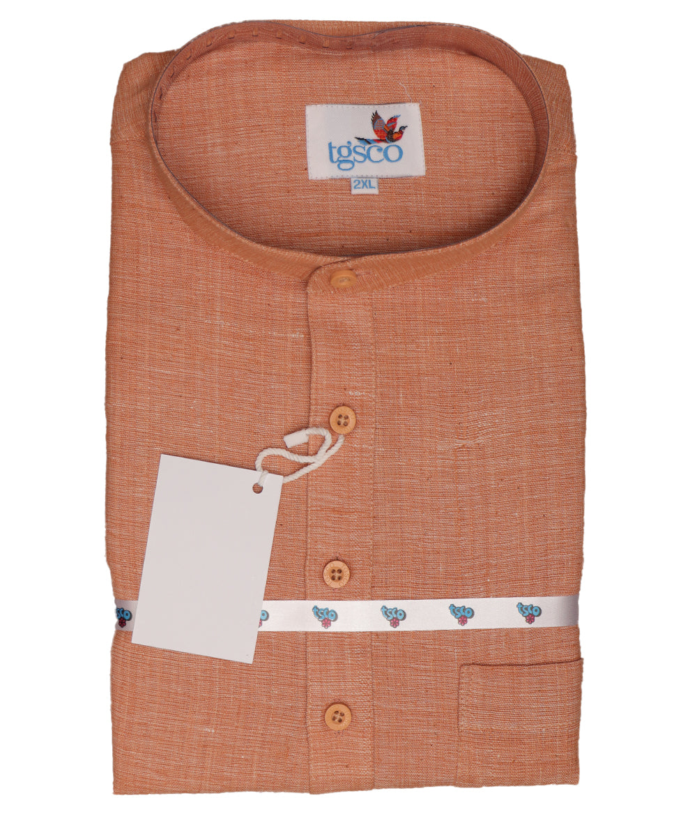 Handloom Men’s Khadi Short Kurta – Half Sleeves