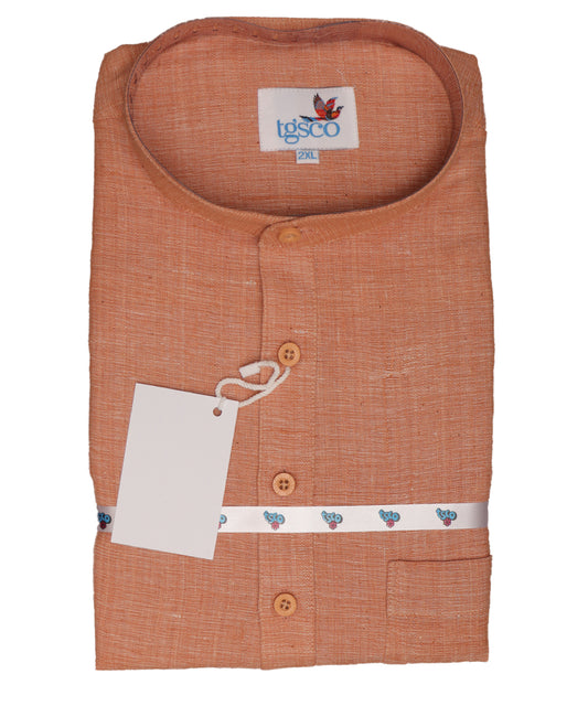 Handloom Men’s Khadi Short Kurta – Half Sleeves