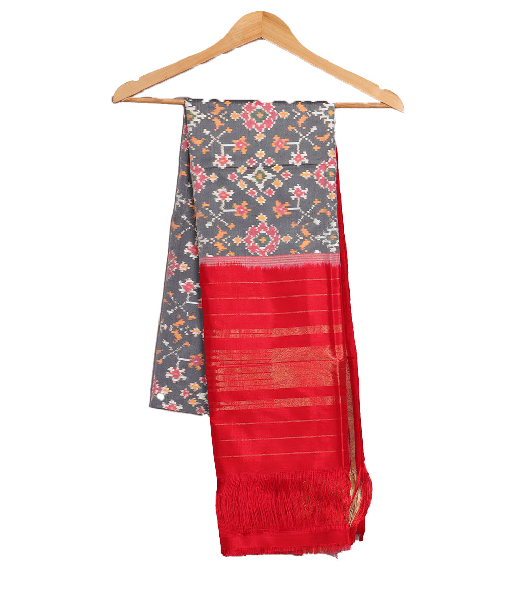 Multi-shade handloom silk dupatta