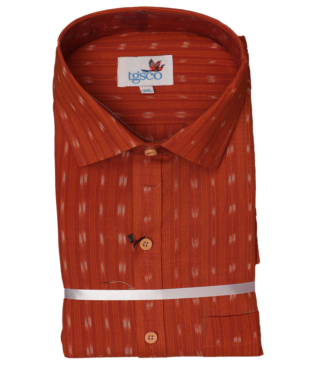 Crimson red color handloom pochampally shirt