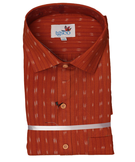 Crimson red color handloom pochampally shirt
