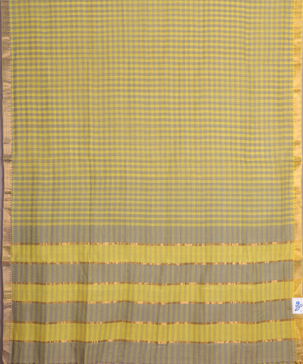 Multi-color handloom mangalagiri cotton saree
