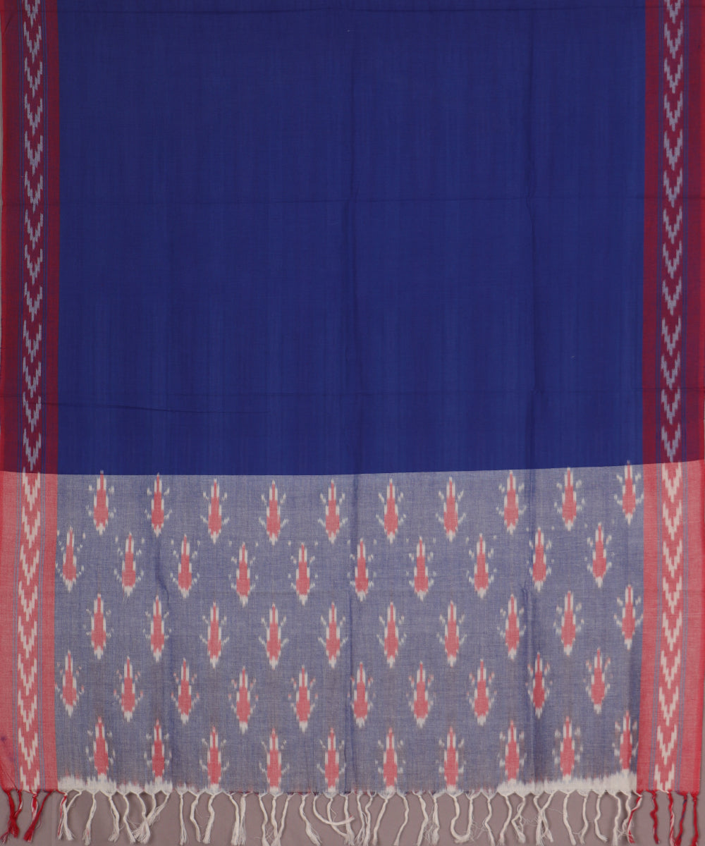 Navy blue color handloom cotton dupatta
