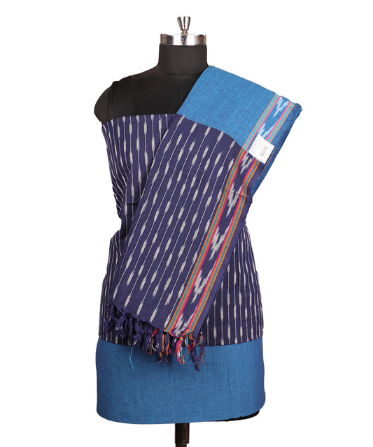Space blue color handloom pochampally punjabi suit