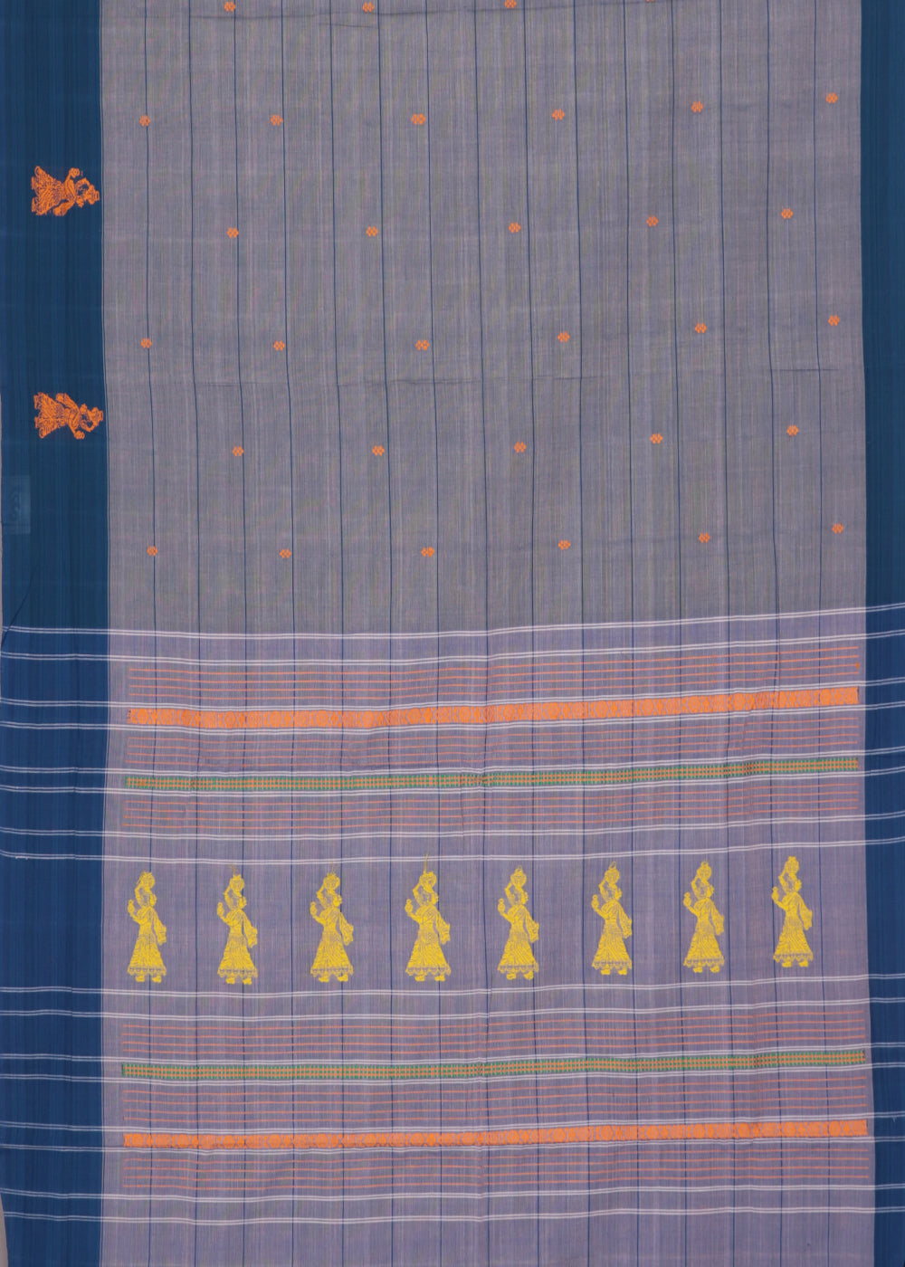 Multi-shade color gollabhama cotton saree