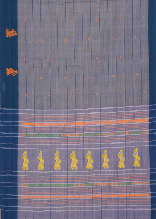 Multi-shade color gollabhama cotton saree