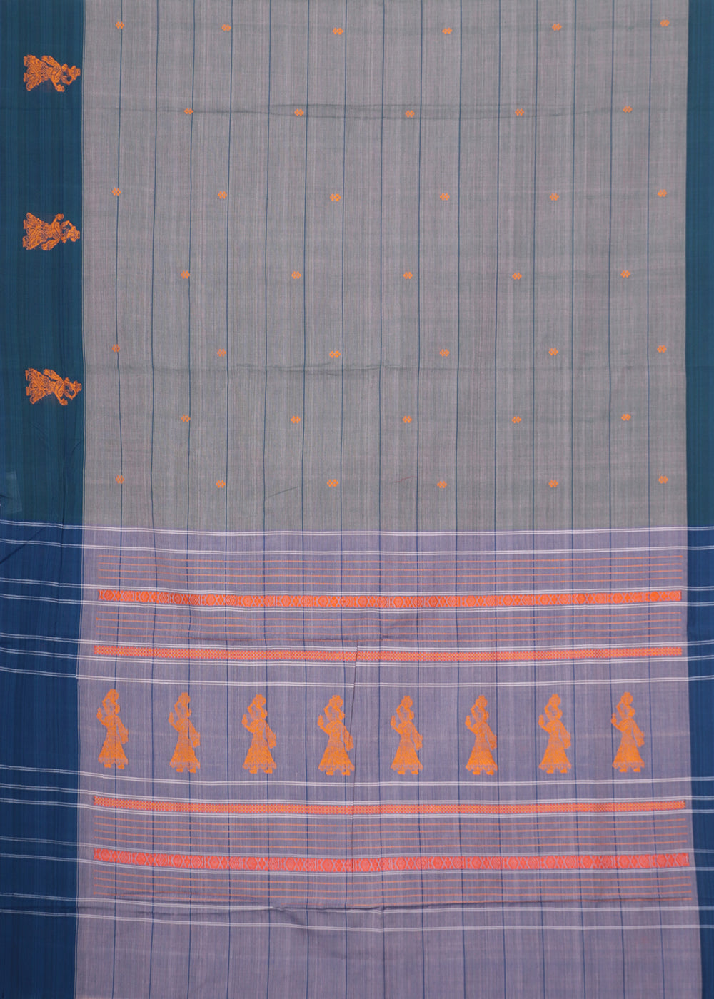 Multi-shade color gollabhama cotton saree