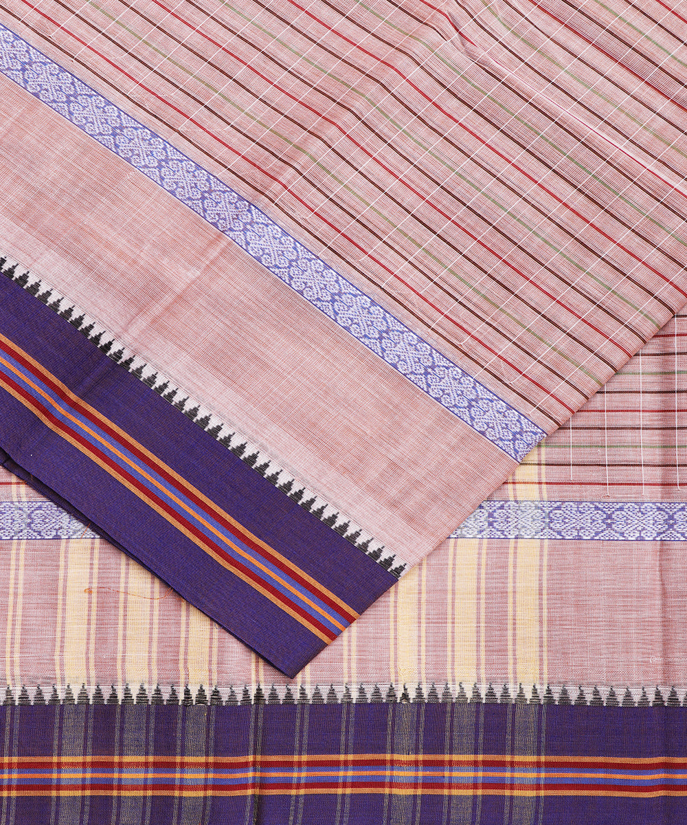 Multi-color handloom narayanpet cotton saree