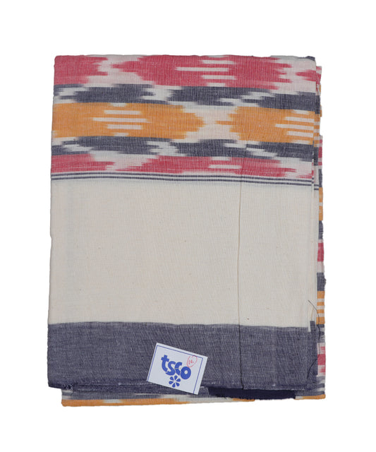 Multi-color handwoven pochampally single cot bedsheet