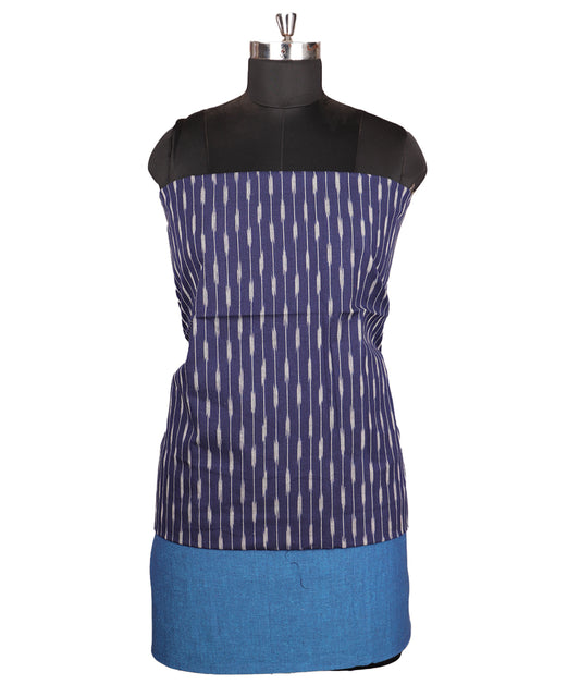 Space blue color handloom pochampally punjabi suit