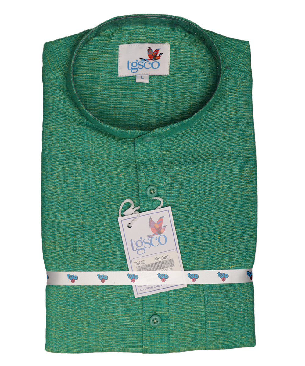 Handloom Men’s Khadi Short Kurta – Half Sleeves